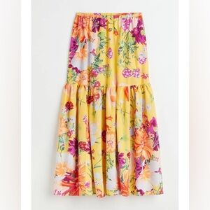 NWT H&M Floral Yellow Skirt